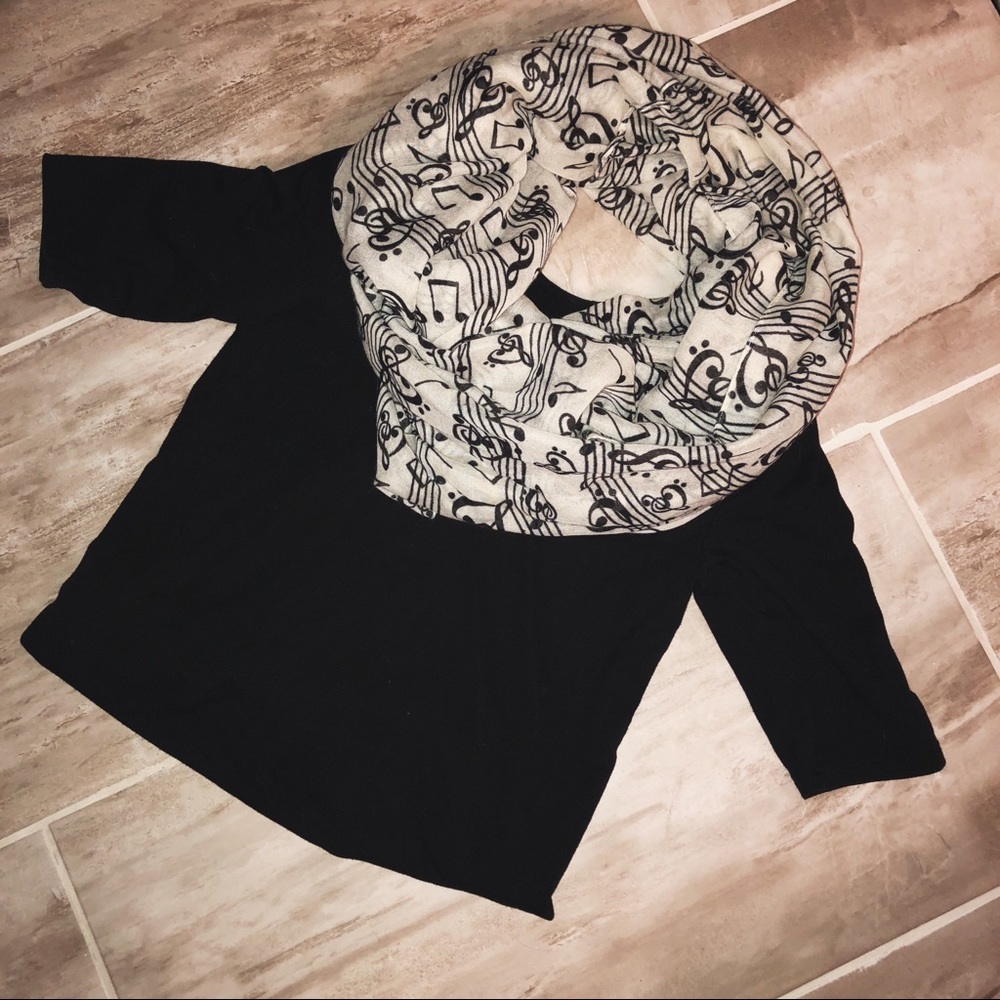 Music Note Infinity Scarf